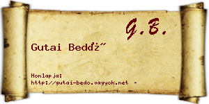 Gutai Bedő névjegykártya